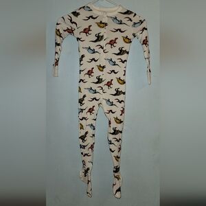 Old Navy 4T footie sleeper dinosaurs zipper dino feet cozy